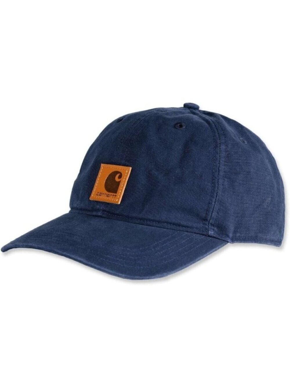 Carhartt Men's Navy Canvas Adjustable Straight Cotton Hook-and-loop Cap